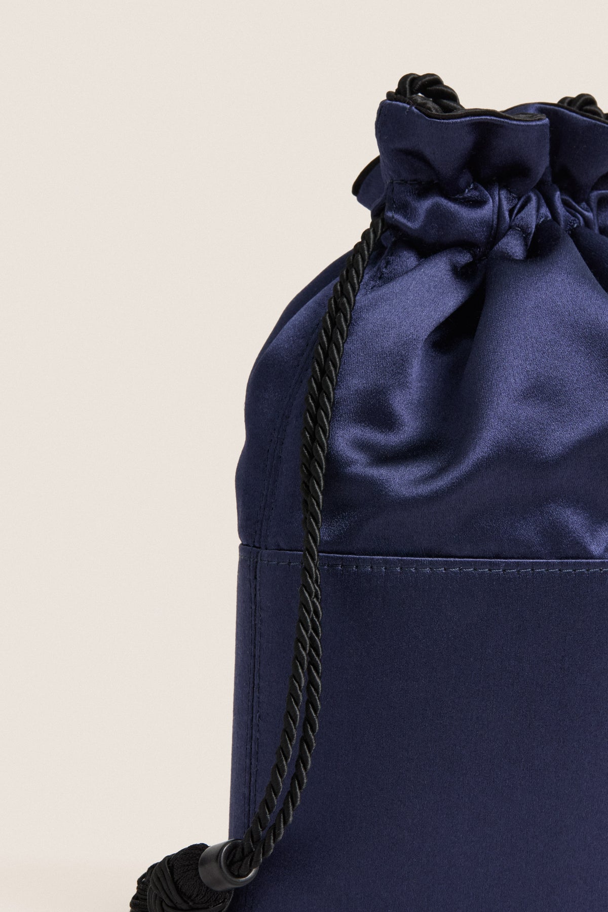 Navy Satin Lola Bag