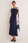 Navy Satin Lola Bag