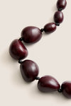 Deep Red Tagua Statement Necklace