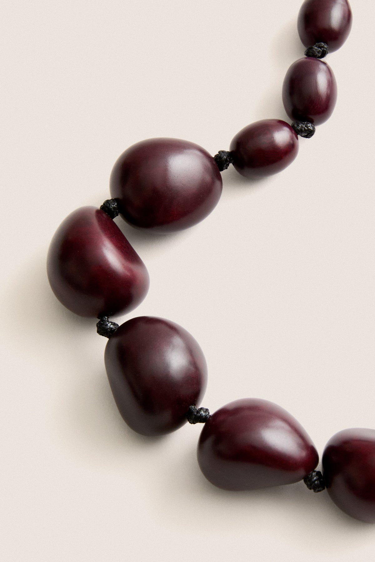 Deep Red Tagua Statement Necklace