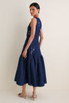 Denim Nira Embellished Midi Dress