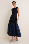 Navy Drift 02 Midi Dress