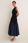 Navy Drift 02 Midi Dress