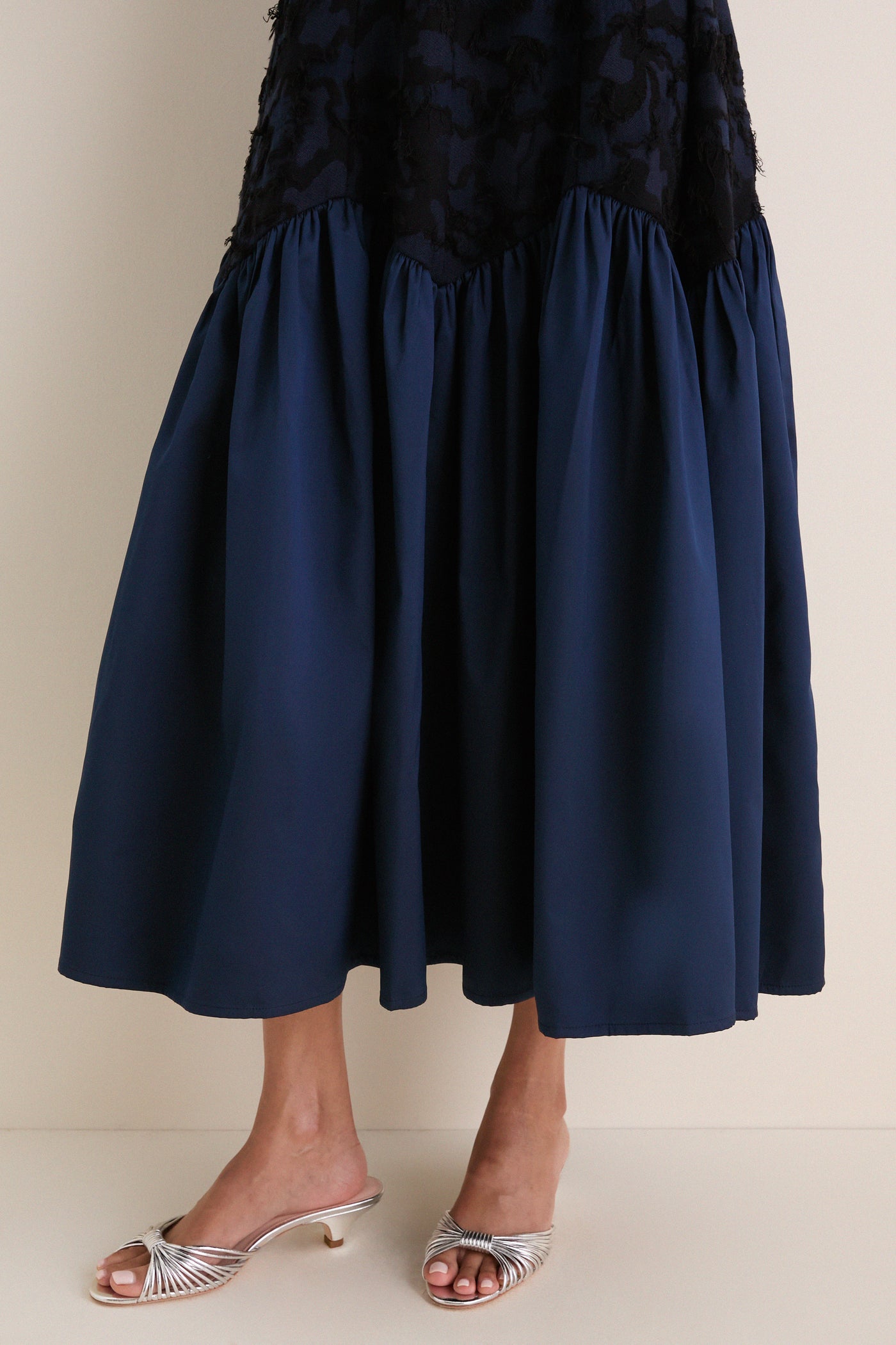 Navy Drift 02 Midi Dress