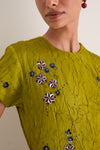 Matcha Flora Lapel Maxi Dress