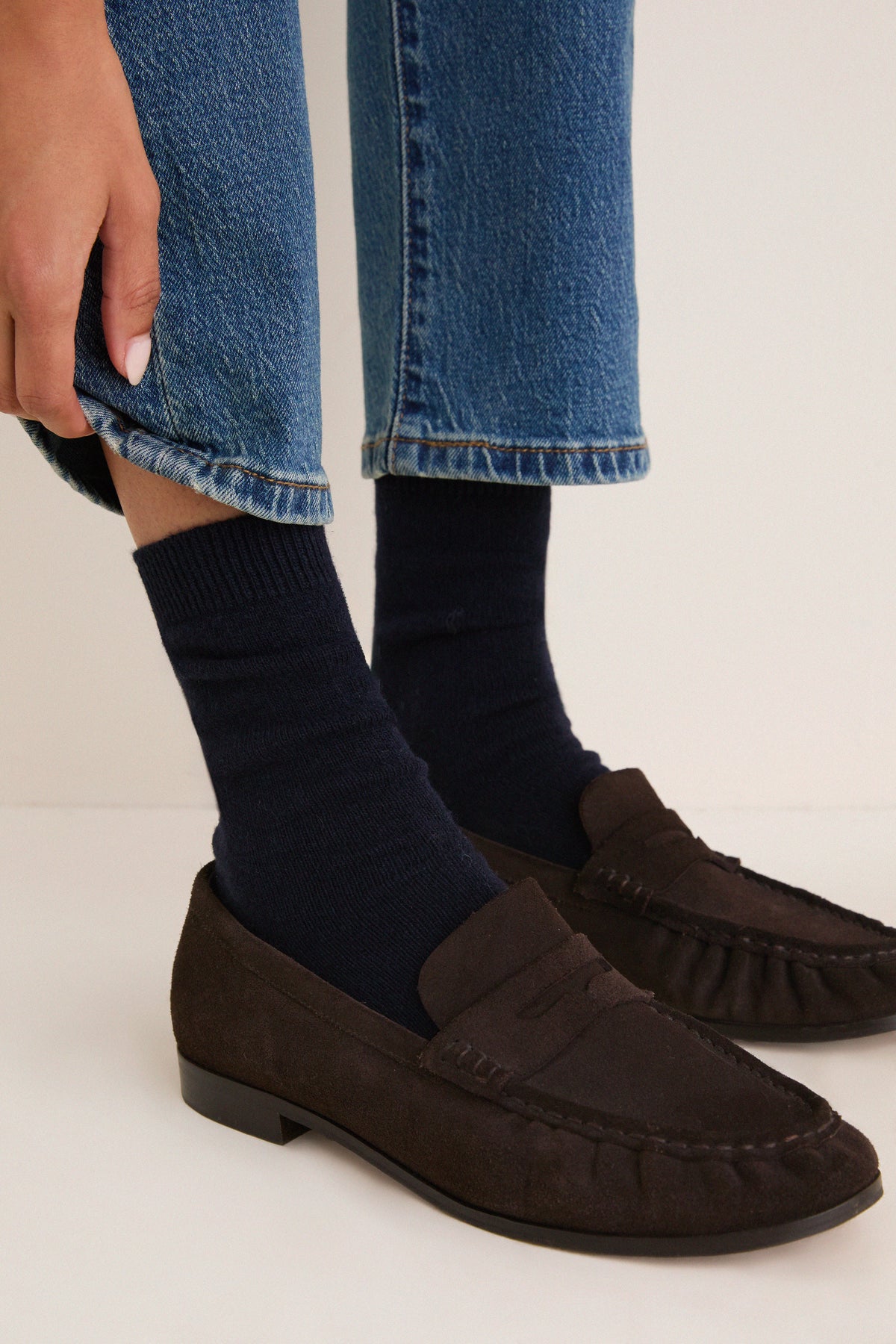 Dark Navy Cosy Wool Socks