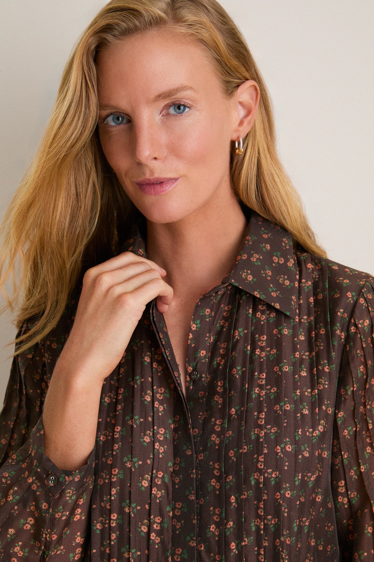 Hampden Harvest Pleated Lang Dress