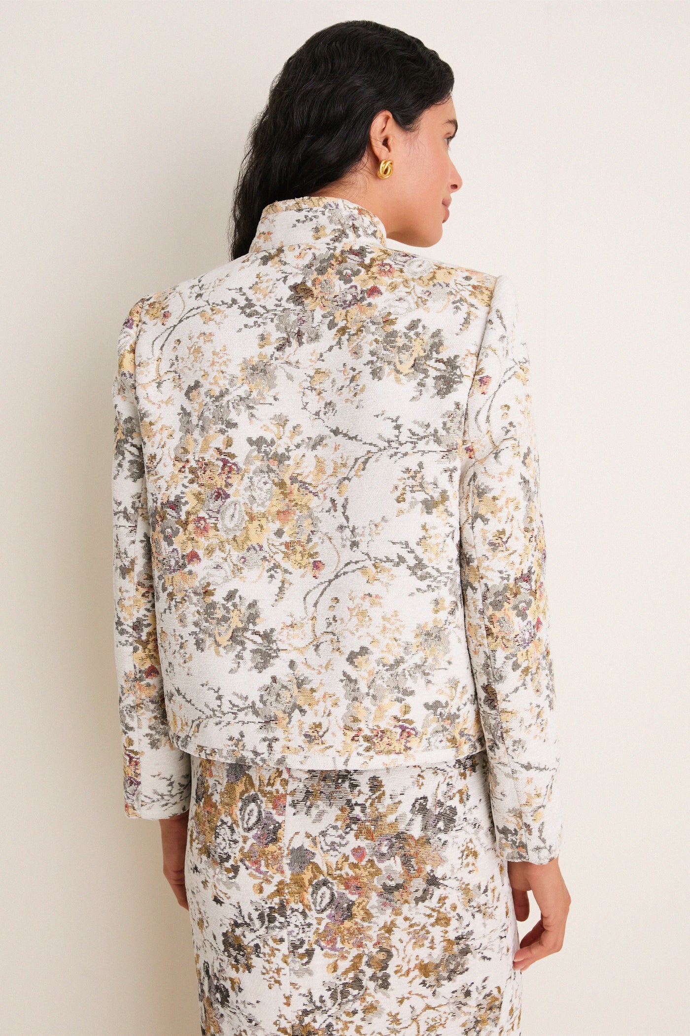 Georgetown Chenille Jacquard Cropped Dalton Jacket