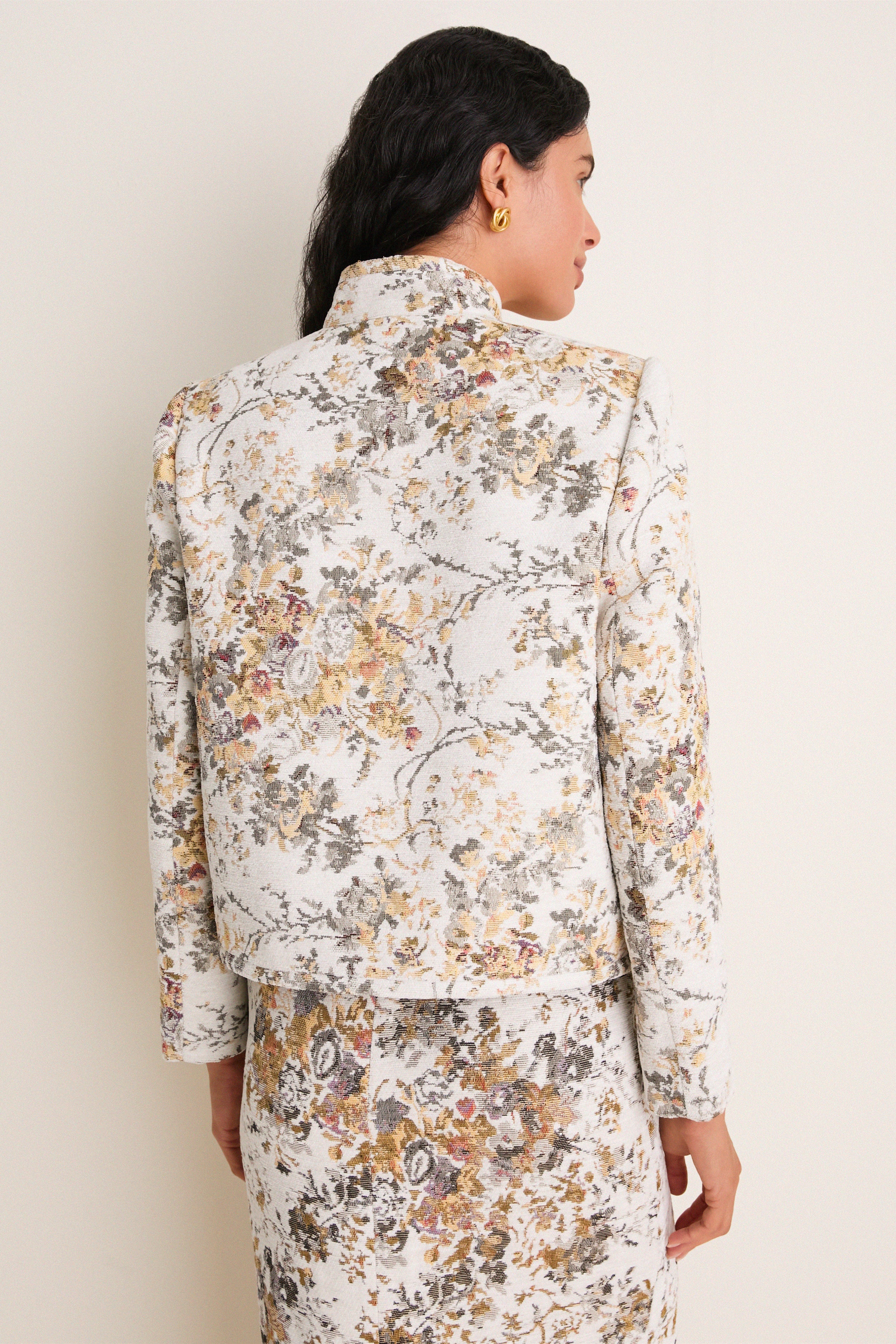 Georgetown Chenille Jacquard Cropped Dalton Jacket
