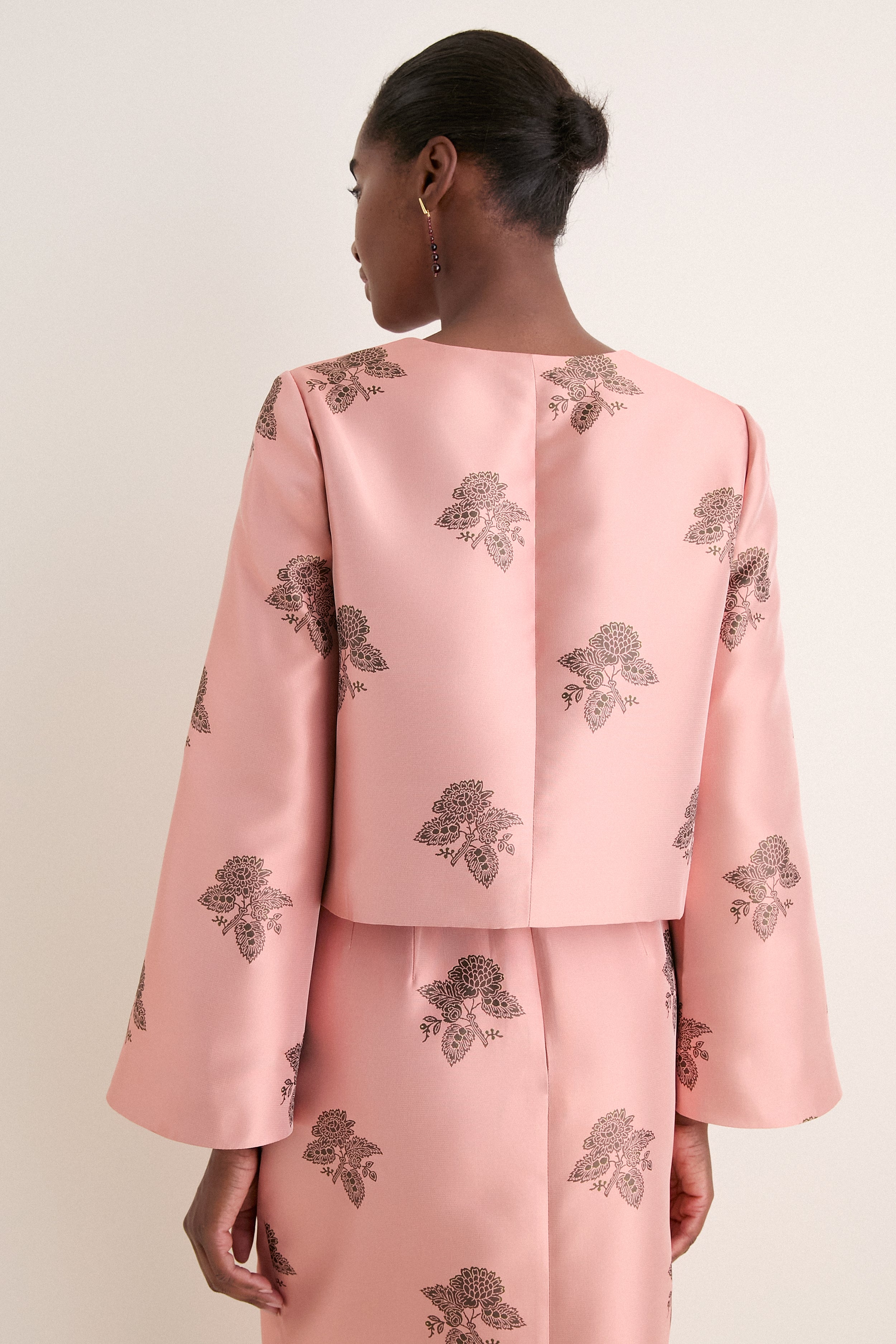 Apricot Jacquard Maxine Jacket