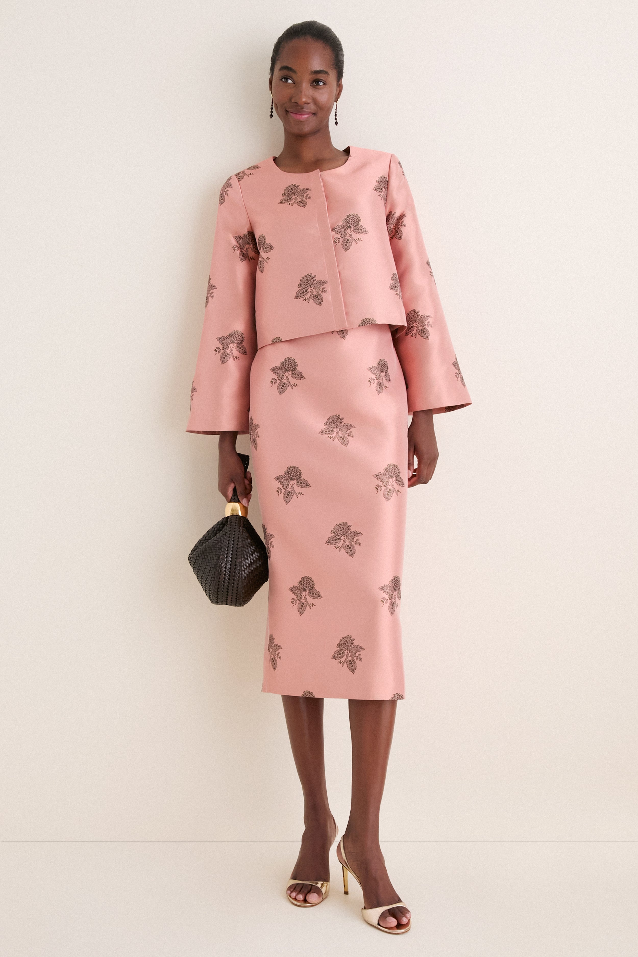 Apricot Jacquard Ellington Skirt