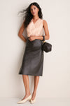 Peach Pleated Organza Pembroke Blouse