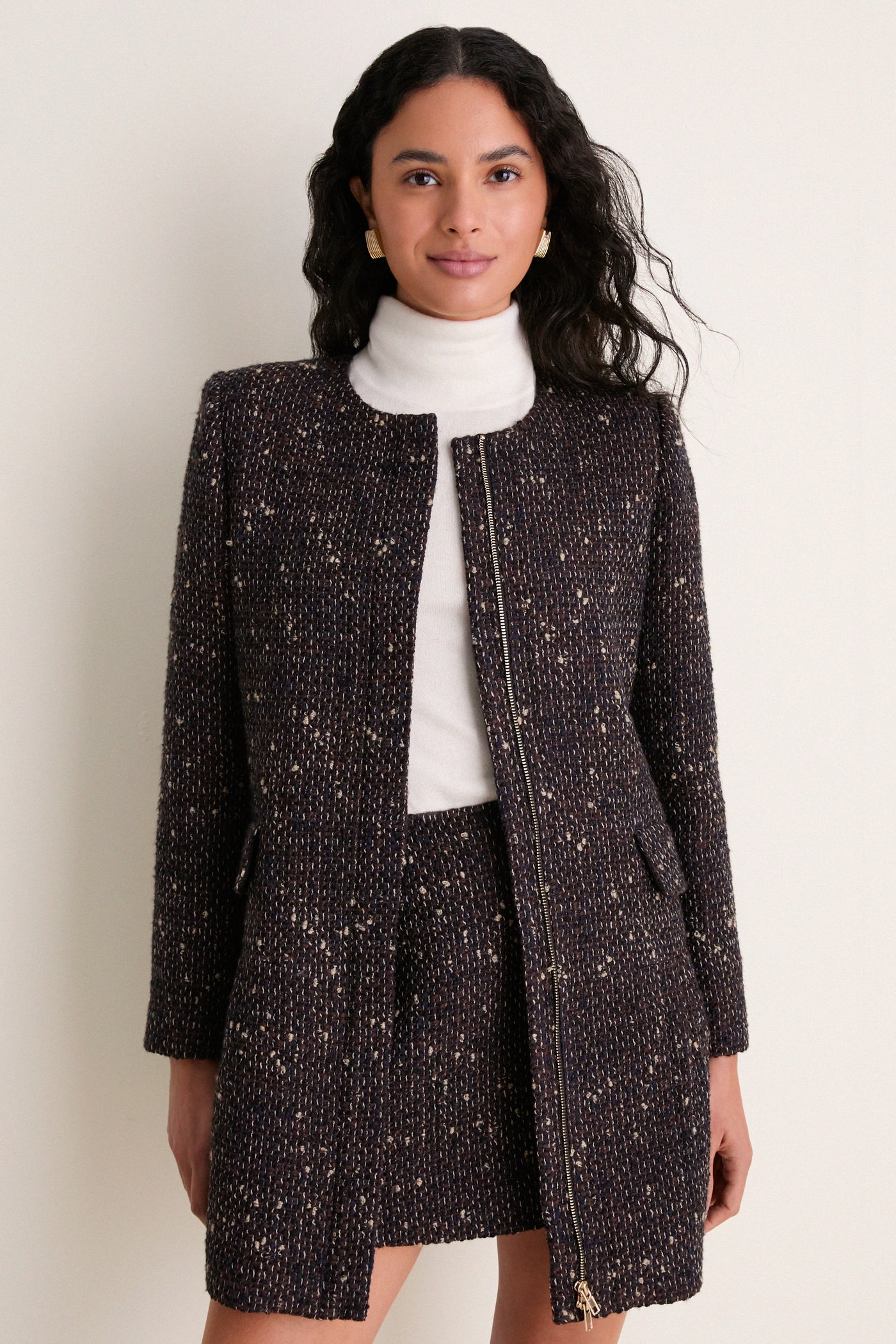 Speckled Tweed Petra Coat Dress
