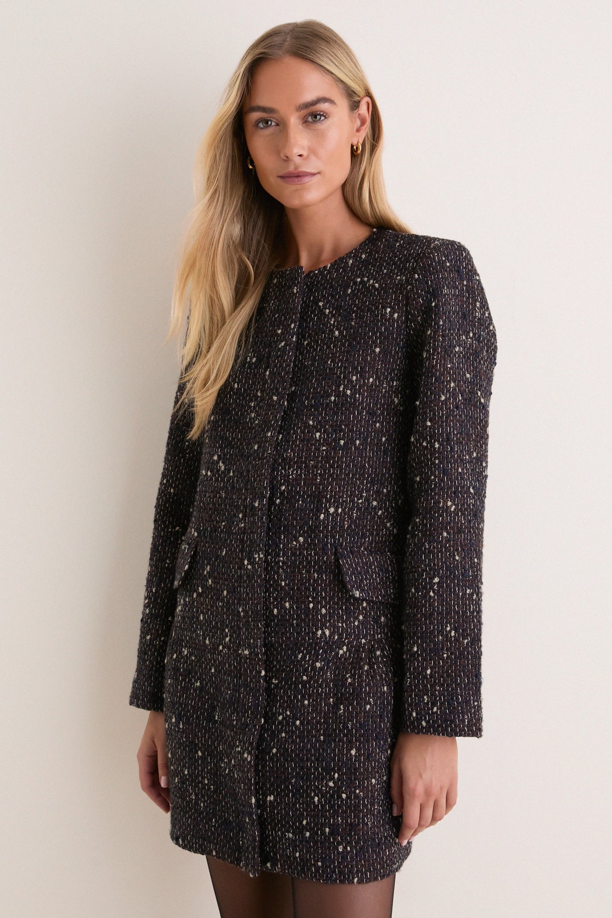 Speckled Tweed Petra Coat Dress