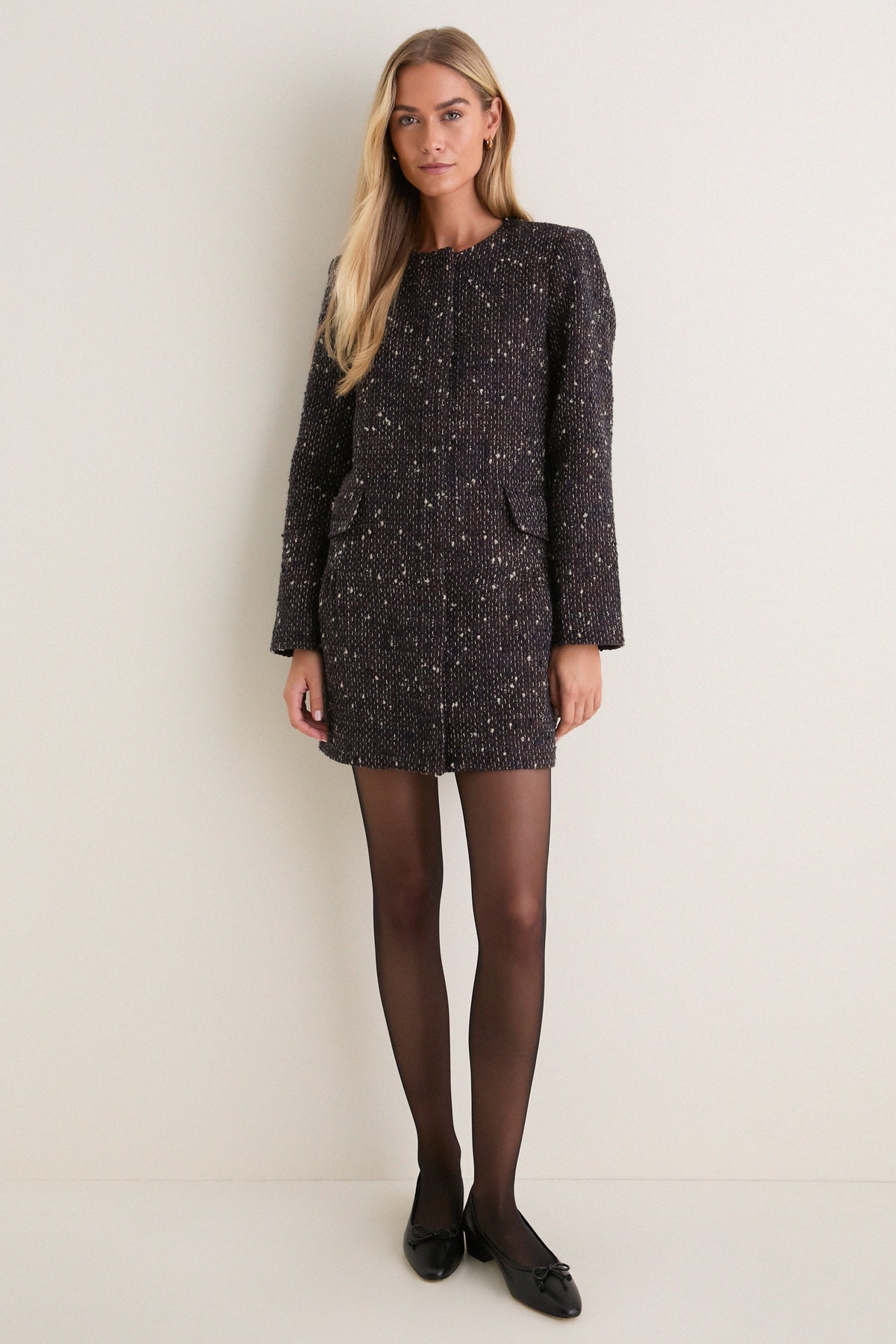 Speckled Tweed Petra Coat Dress