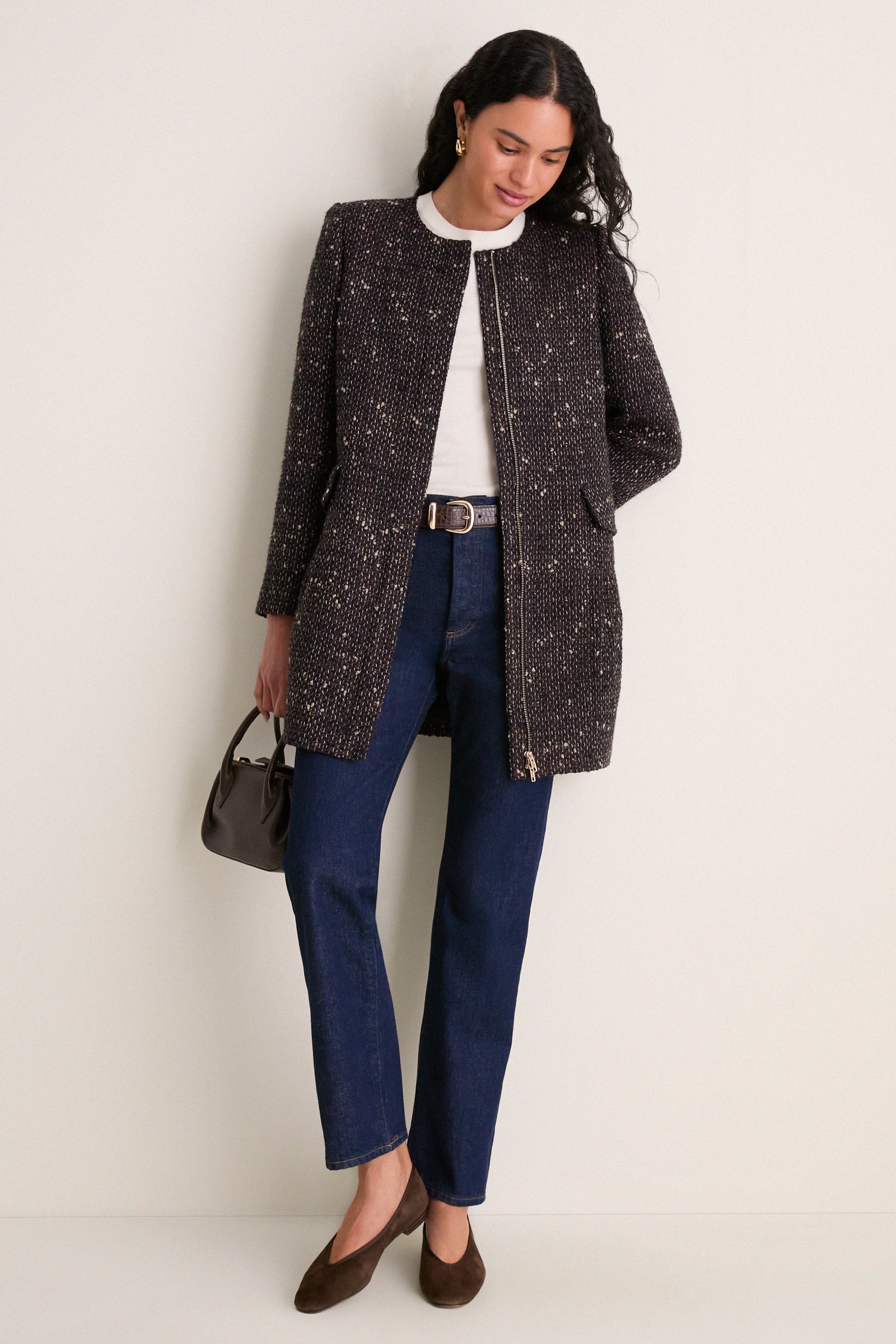 Speckled Tweed Petra Coat Dress