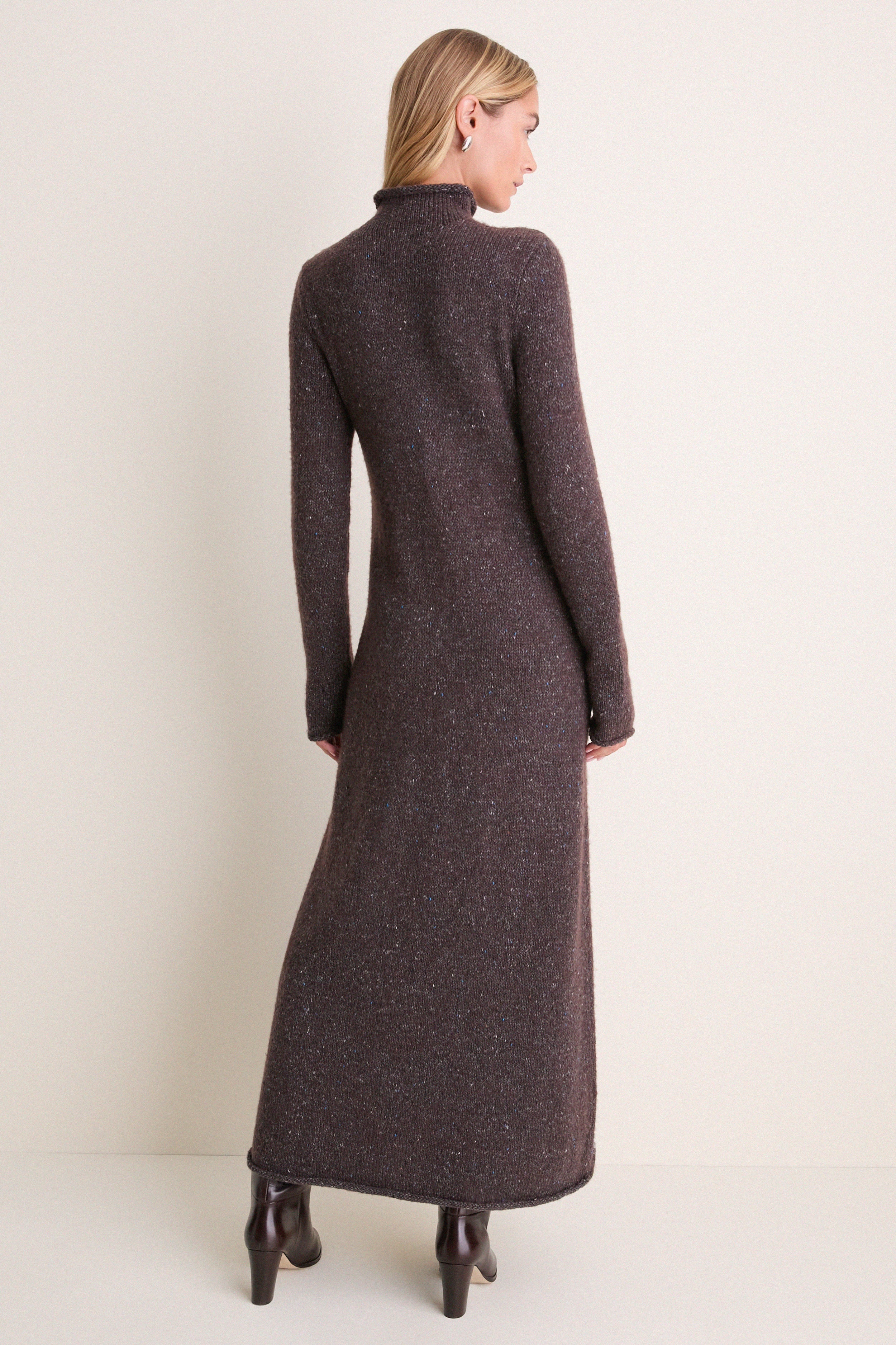 Noir Merino Blend Burton Sweater Dress