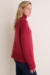 Apple Red Hannah Turtleneck Sweater