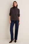 Brown Speckled Wool Hannah Turtleneck