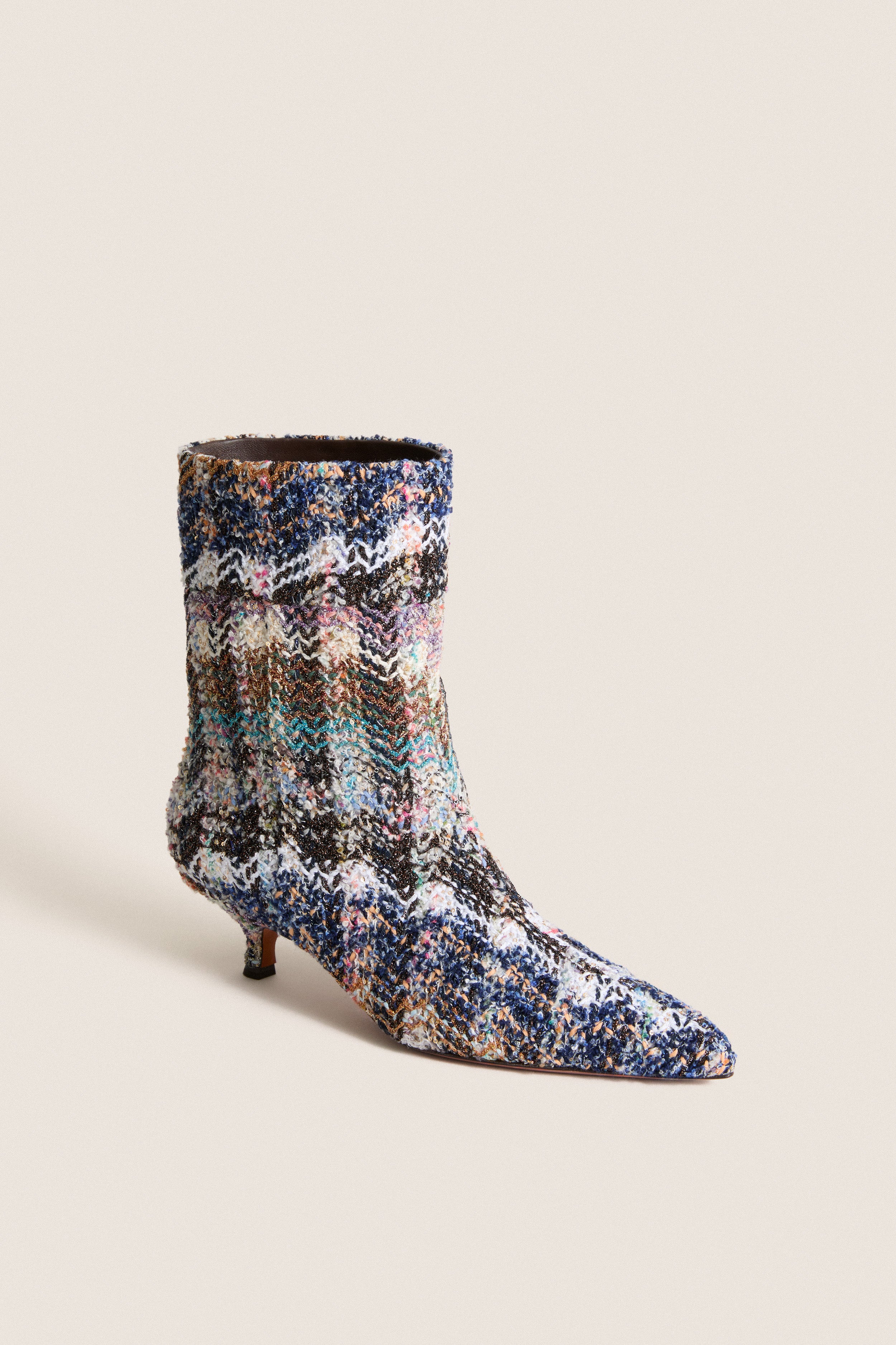 Knitted Caperdoni Wave Patterned Dorothy Boots