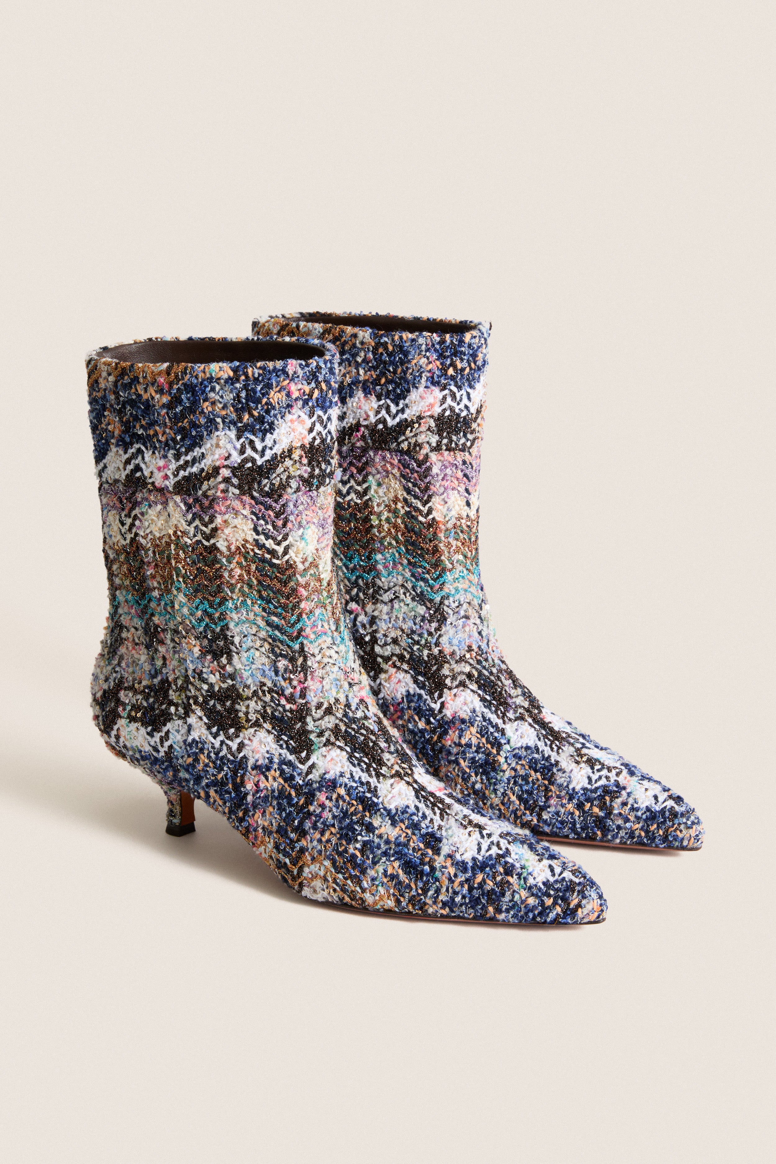 Knitted Caperdoni Wave Patterned Dorothy Boots