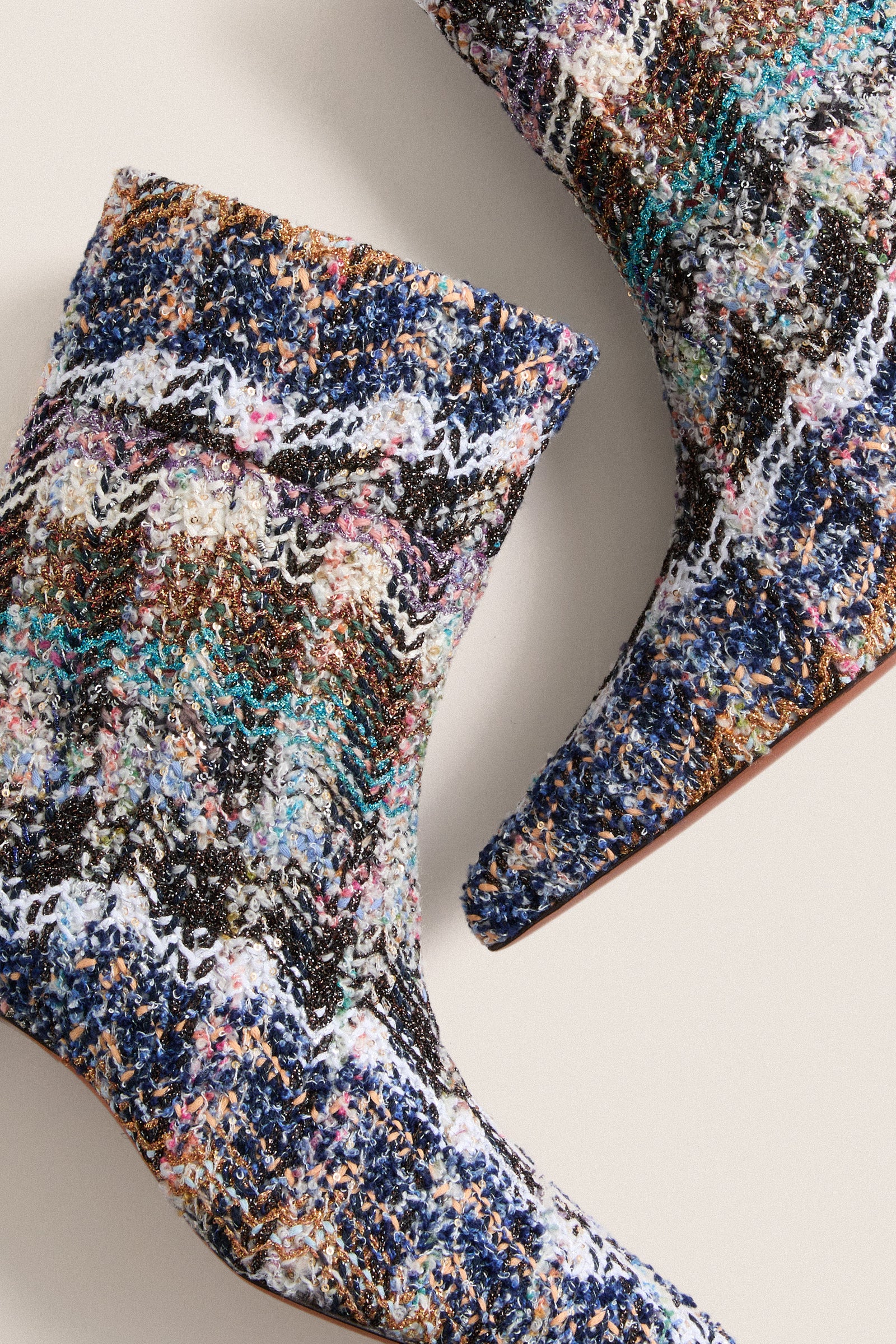 Knitted Caperdoni Wave Patterned Dorothy Boots