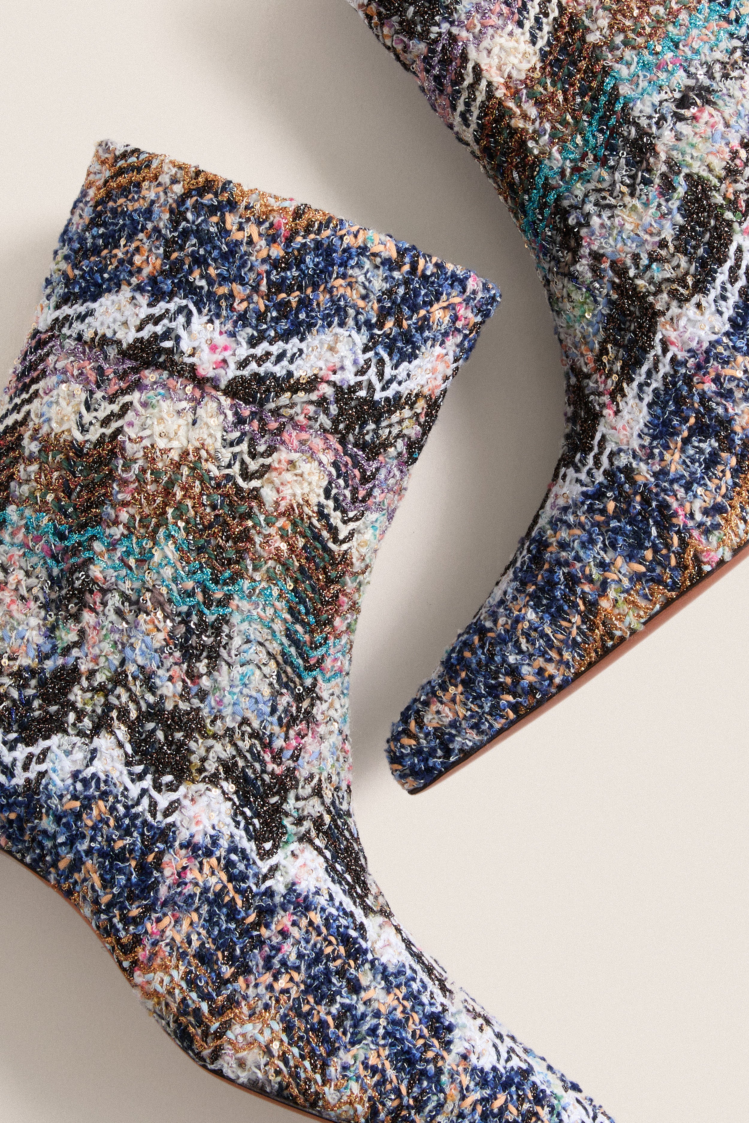 Knitted Caperdoni Wave Patterned Dorothy Boots