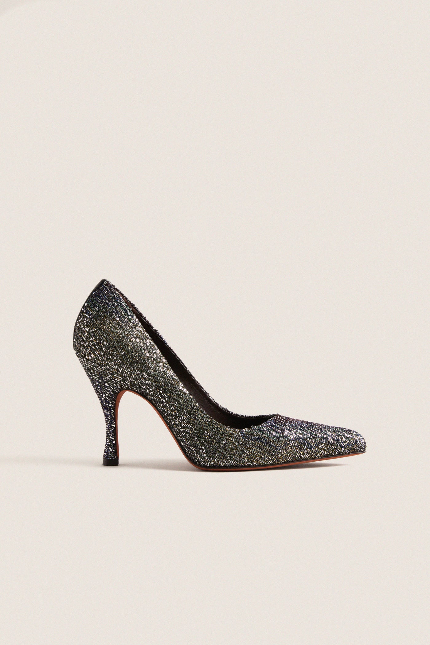 Black Caperdoni Sequins Ida Heels