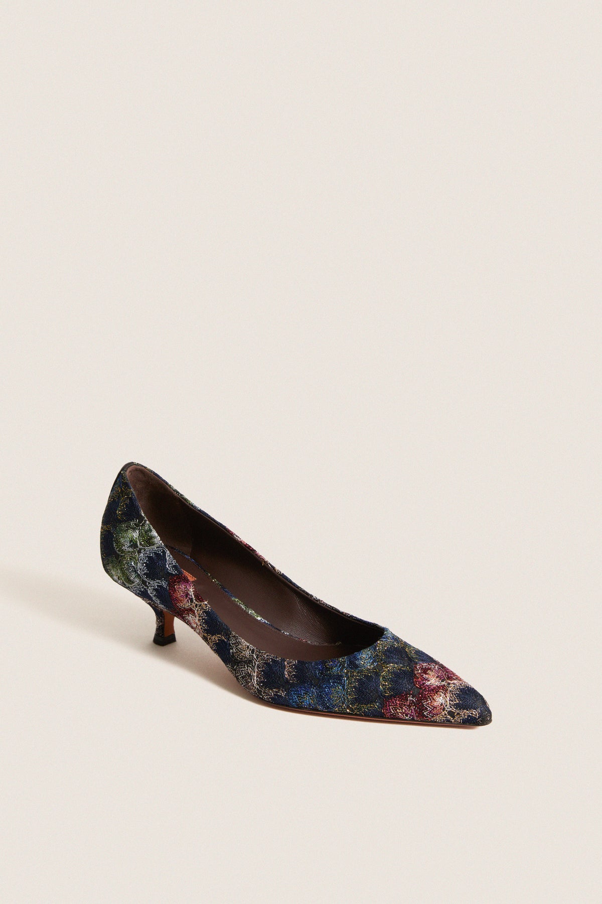 Dark Minibutton Lace Grace Heels