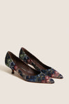 Dark Minibutton Lace Grace Heels