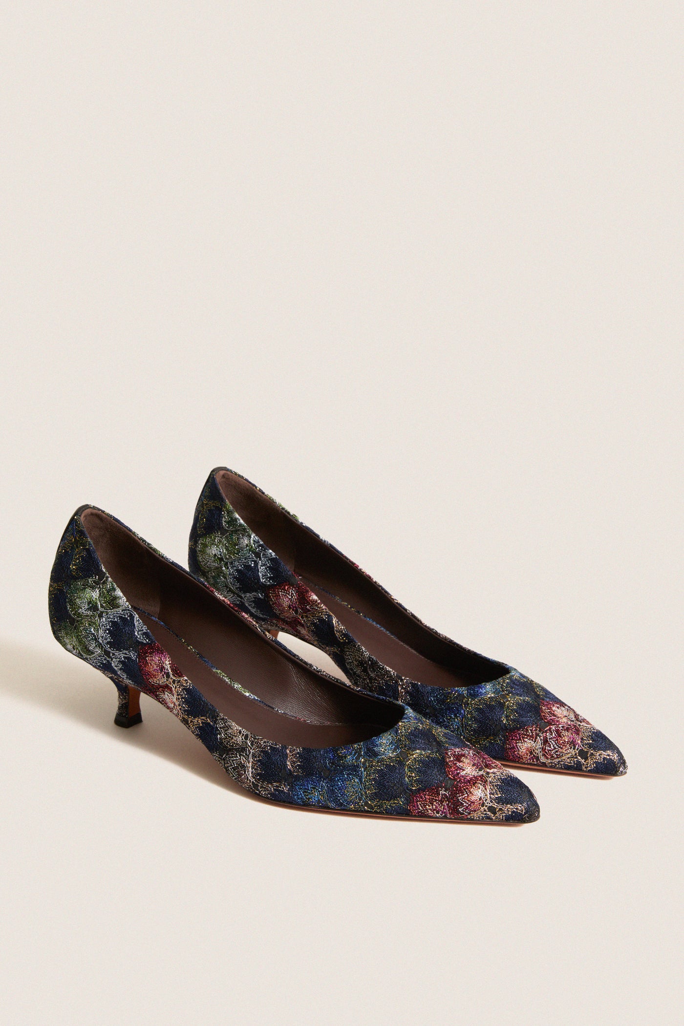 Dark Minibutton Lace Grace Heels