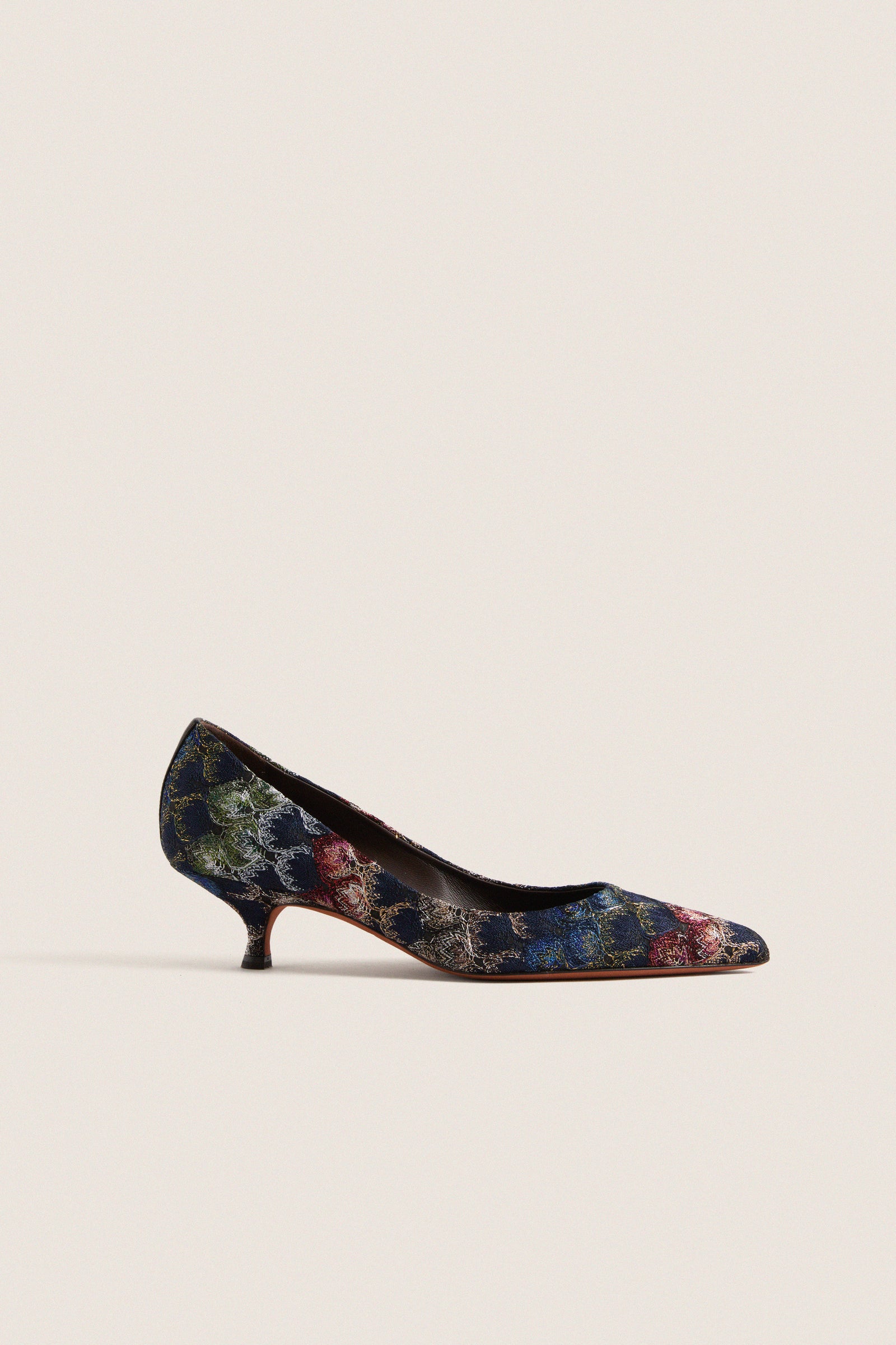 Dark Minibutton Lace Grace Heels