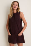 Bordeaux Delphine Suede Mini Dress