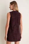 Bordeaux Delphine Suede Mini Dress