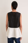Black and Bone Iris Moire Top