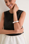 Black and Bone Iris Moire Top
