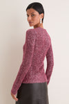 Metallic Pink Briar Tinsel Knit Cardigan