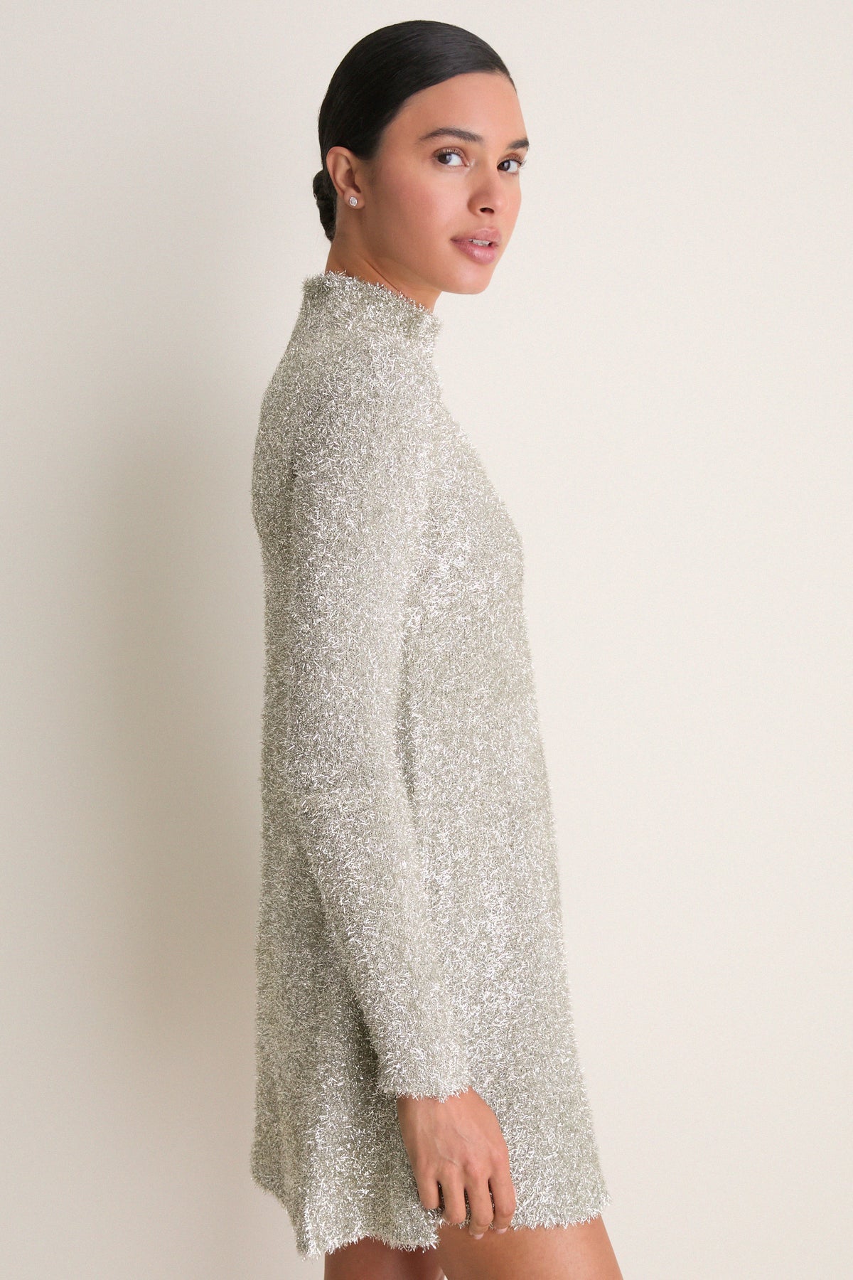 Satellite Silver Elsie Knit Mini Dress