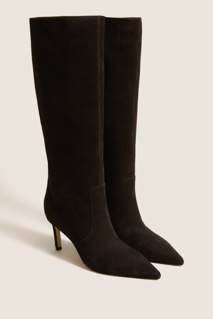 Dark Brown Suede Callena Boots