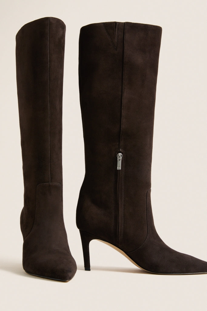Dark Brown Suede Callena Boots