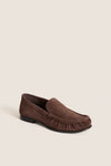 Dark Brown Suede Mazle Loafers