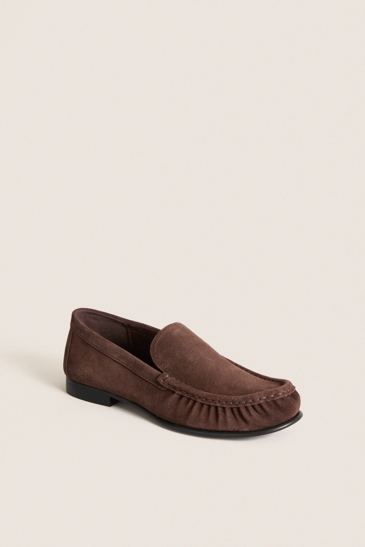 Dark Brown Suede Mazle Loafers