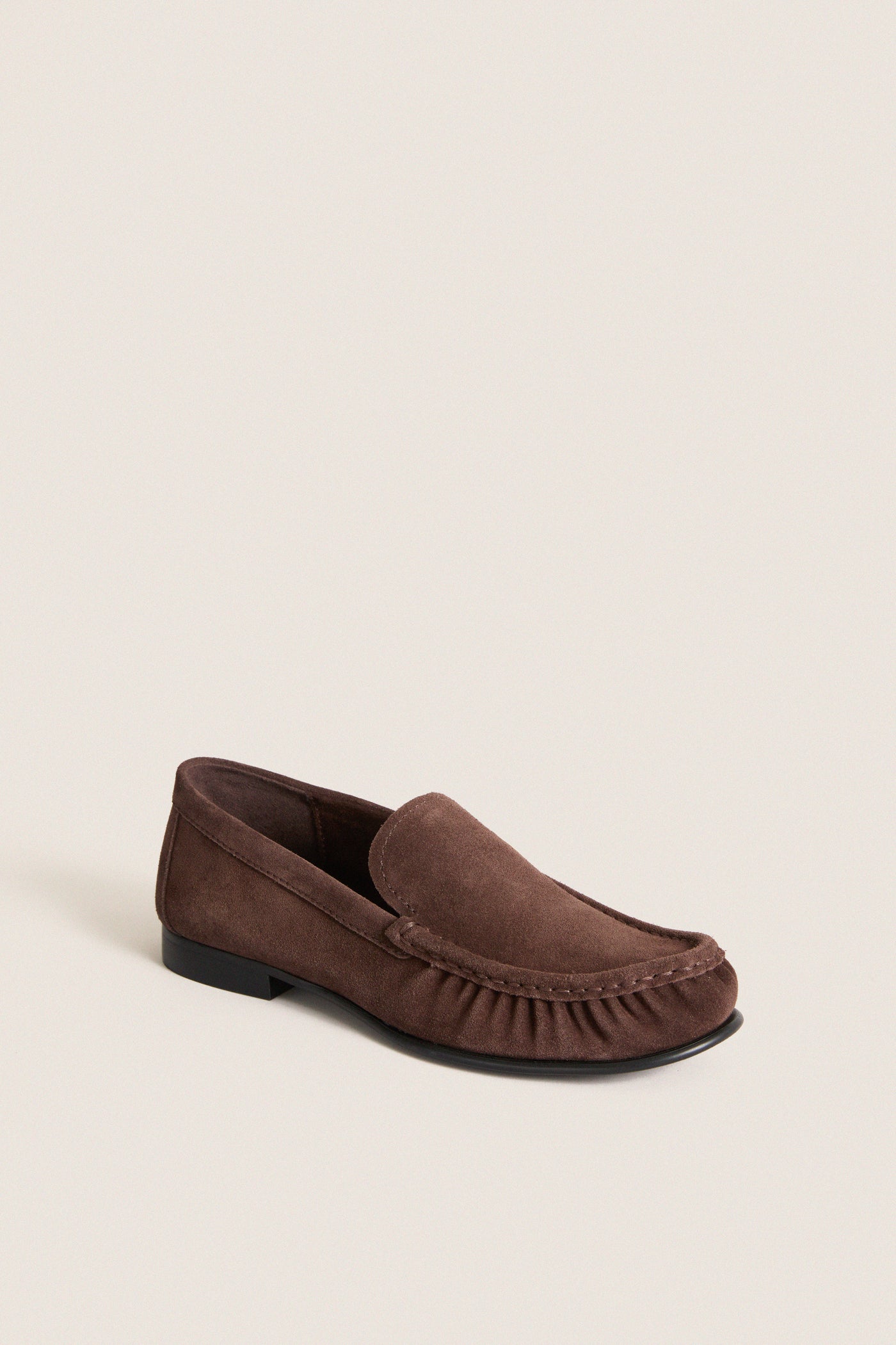 Dark Brown Suede Mazle Loafers