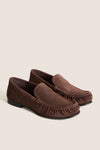 Dark Brown Suede Mazle Loafers