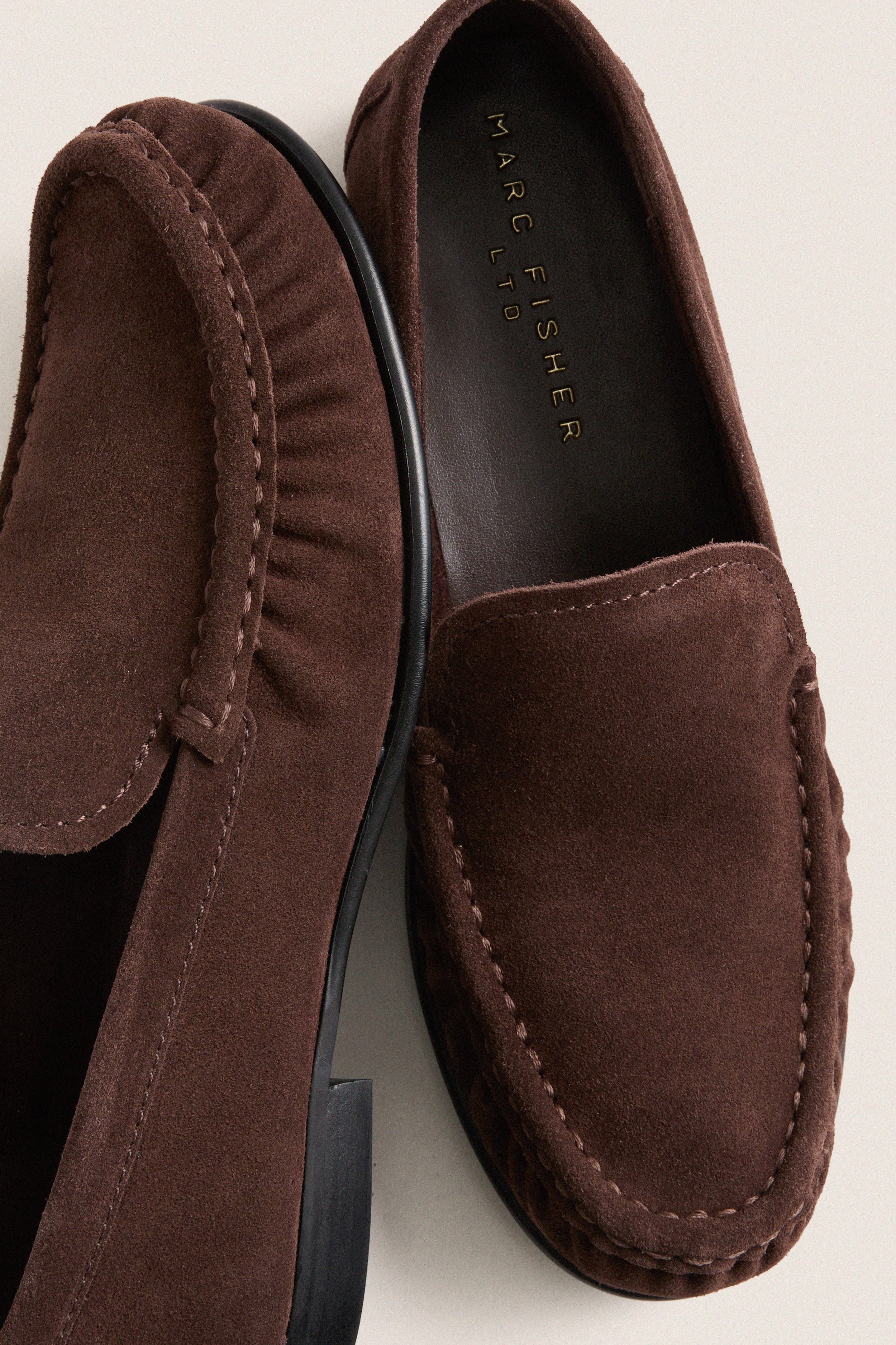 Dark Brown Suede Mazle Loafers