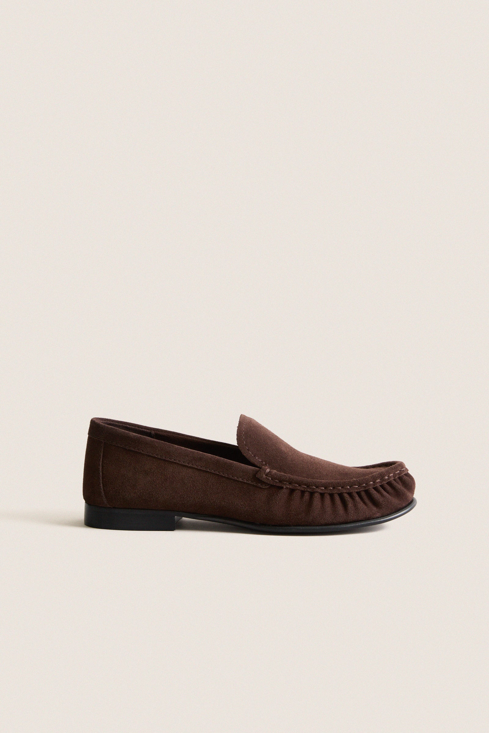 Dark Brown Suede Mazle Loafers