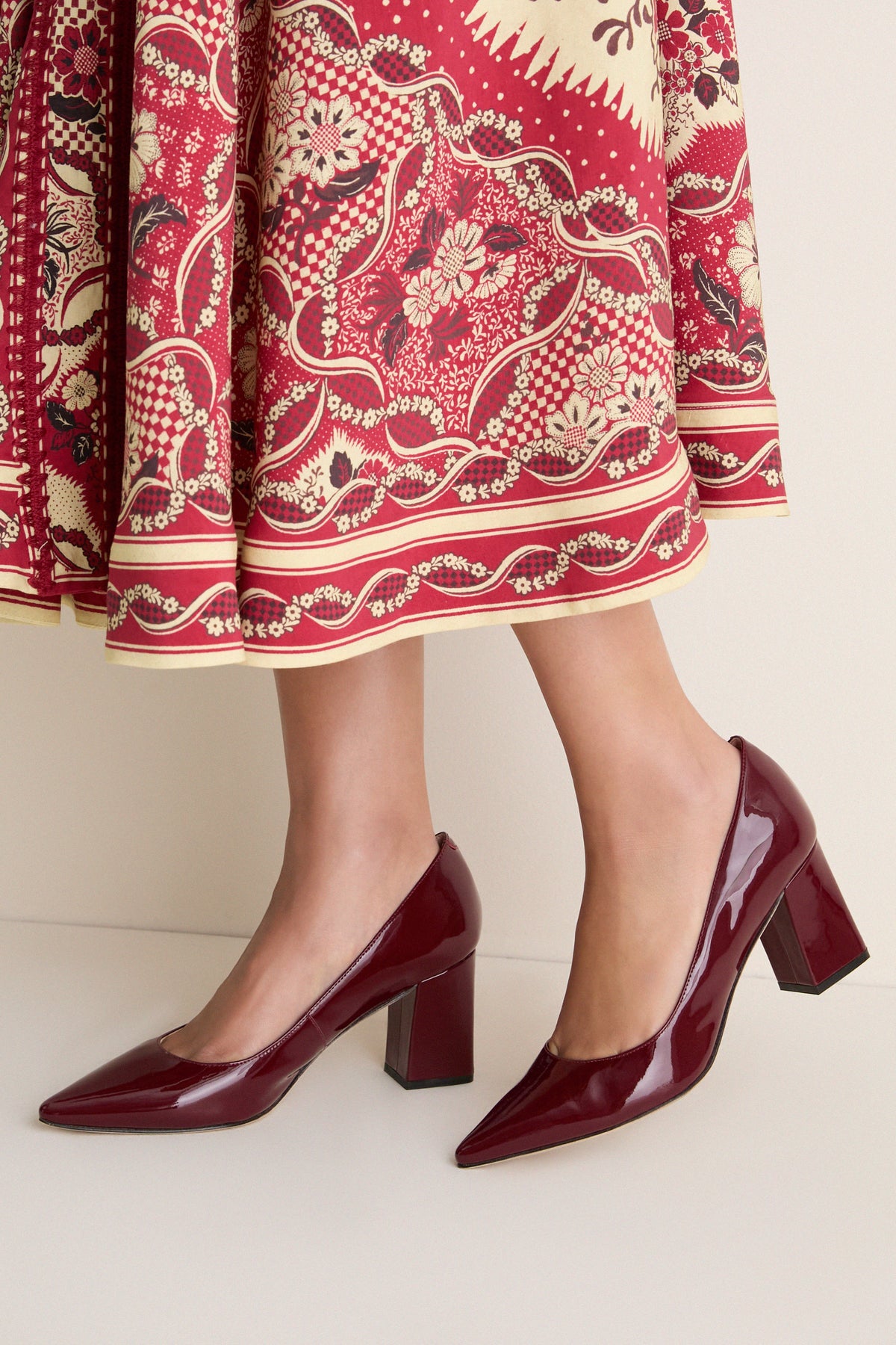 Dark Red Zala Heels
