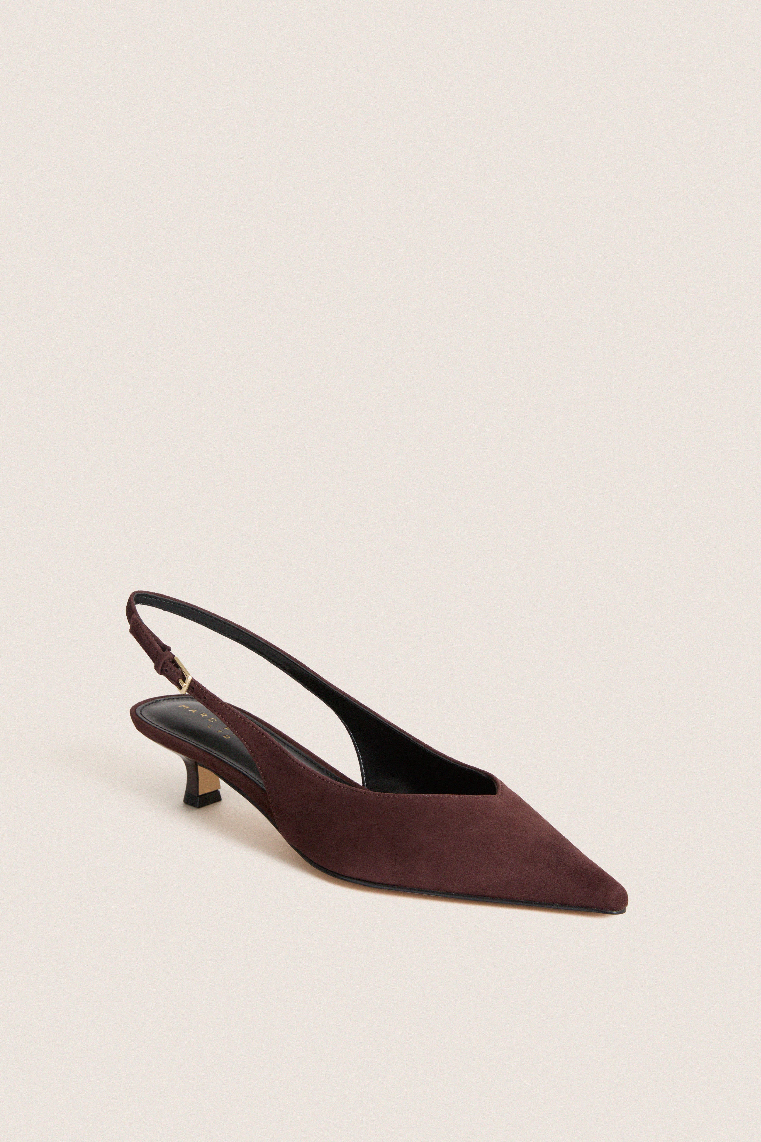 Dark Brown Luciey Sling Back Heels