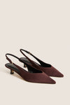 Dark Brown Luciey Sling Back Heels