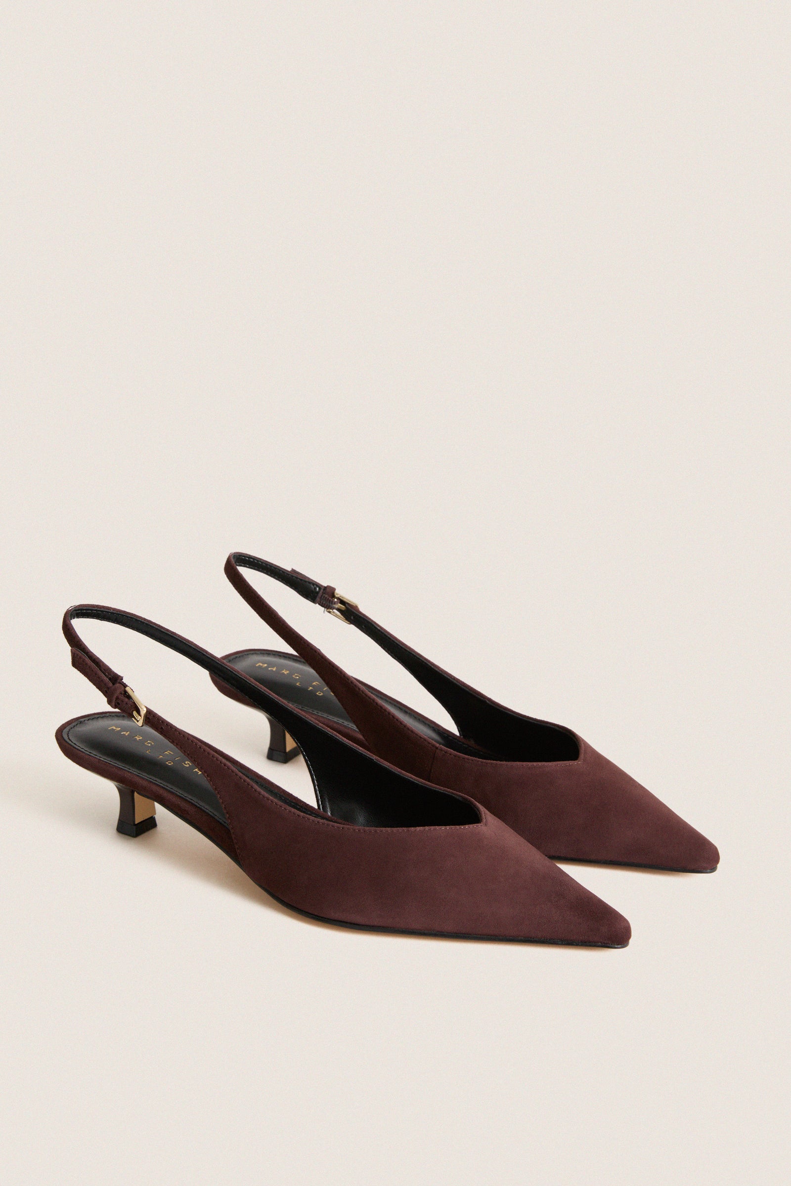 Dark Brown Luciey Sling Back Heels